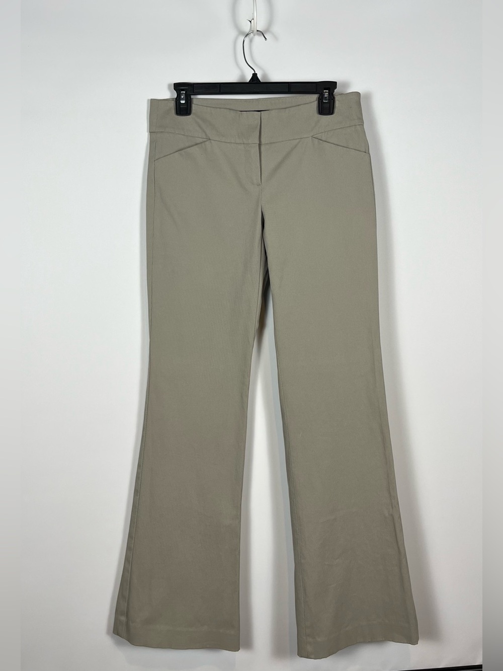 Theory Mid-Rise Flare Cotton Trousers Size 6 Inseam 33”